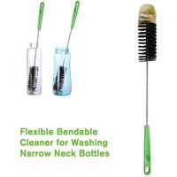 40cm Long Handle Water Bottle Brush Flexible Bendable Cleaner For Washing Narrow Neck Bottle Wine Decanter Beer Brewing
