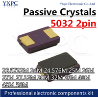 10pcs 5032 Passive Crystals 2pin SMD 22.5792M 24M 24.576M 25M 26M 27M 27.12M 30M 32M 36M 40M 48M 50M 24MHZ 25MHZ 26MHZ 27MHZ