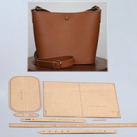 heavy duty kraft paper sewing pattern leather craft women shoulder bag die cutting template 26x20x13cm