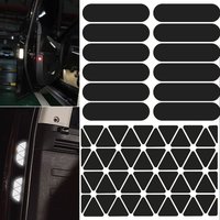 Motorcycle Reflective Stickers Helmets Invisible Black Rectangle Simple Effective Car Reflective Tape For Helmets Bikes