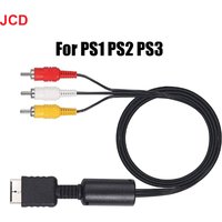 JCD 1pc For PS1 PS2 PS3 1.8M AV Cable Splitter RCA Audio Video Extend Cord to Monitor TV RCA Wire Converter Adapter
