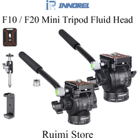 INNOREL F10/F20 Mini Tripod Fluid Head Tilt Head Metal Camera Video Tripod Head With Arca Swiss Q.R.Plates for Video DSLR Camera