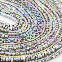 Peach Heart Cube square Star Round Rice Shaped Loose Spacer Bead for Jewelry Making Love Bracelet DIY Accessories 4 6 8 10mm 15"