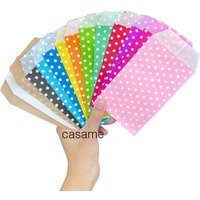 10/25/50 Pcs Small Sack Pouch Mini Dot Kraft Paper Bags Wedding Party Invitation Greeting Cards Paper Gift Bag Birthday