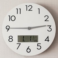 Stylish Large LCD Wall Clock Digital Calendar Clock with Perpetual Calendar Temperature Display Ideal for Seniors Offices Homes