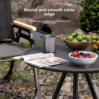 Outdoor folding small round table, picnic camping equipment coffee table, multi-functional tables portable lifting tables