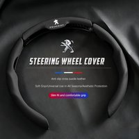 Car Steering Wheel Cover 3pcs Anti-slip Breathable Grip For Peugeot 408 4008 308 3008 Rifter 5008 508 2008 208 301 RCZ 407 108