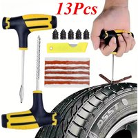 AliExpress NONE 4/7/13PCS Multiple Sizes Car Tire Repair Kit Heavy Duty Tubeless Puncture Plug Rubber Strips for Auto Bike Motorcycle Truck