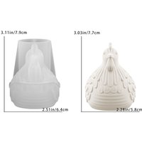 DIY 3D chick candle holder resin mold, plaster hen ornament candle holder silicone mold