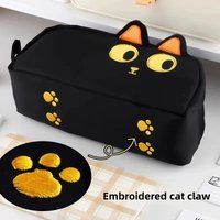 New Cat Ears Stationery Bag Cute /Cat Pencil Case Large Capacity Creative Cartoon Pen Bag Simple Storage Bags