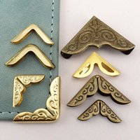 50 PCS Metal Book Corners, Corner Protector, Iron Decorative for Scrapbook Photo Album Diary Cover Menus Folder Fixings