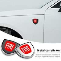 Car Metal 3d Sticker Custom Shield Car Rear Trunk Shield Emblem Badge Sticker For Fiat 500L 500X Panda Stilo Ducato Palio