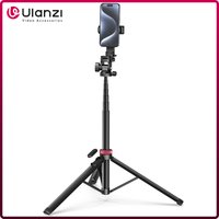 Ulanzi MT-78 1.85M Quick Release Tripod with Remote Phone Holder Cold Shoe Mount 1/4'' for Phone Camera Video Light Flash Mic