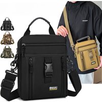 Large Capacity Men's Crossbody Bag Waterproof Oxford Shoulder Bag Wear-Resistant Multi-Pocket Business Travel Messenger Bag