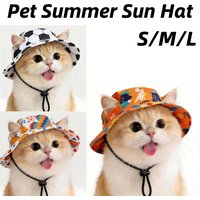 Creative Pet Hat with Ear Holes Adjustable Cute Summer Sun Cap For Cat And Dog Outdoor Hat Pet Supplies