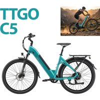 TTGO C5 Elektrofahrrad 48V13.5Ah 250W Motor 70Nm 27,5 Zoll 7-Gang Hydraulische Bremsen Gefederte Sattelstütze LCD-Display Erwachsenen-E-Bike