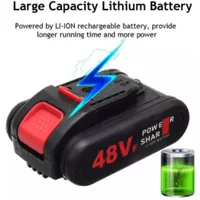 48V Cordless Rechargeable Worx Battery Power Battery Spare Battery,Replace 48VF/36VF/88VF Impact Drill Electric Scissor Chainsaw
