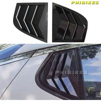 Carbon Fiber Look Side Window Louvers Scoop Cover Vent Sun Shade Cover Compatible With 2018 2019 2020 2021 2022 For Kia Stinger