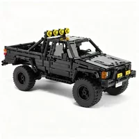 1009PCS MOC Technology Toyo 4x4 SR5 Xtracab Truck Hilux Pickup Back Future Model DIY Creative Display Assembly Building Blocks