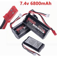 7.4V 6800mAh 2S 18650 lipo battery For Remote Control helicopter Car Boats Toys parts upgrade 7.4v JST plug for Power car