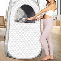 Portable Steam Sauna with Foldable Chair Oxford Cloth Sauna Box Timer Adjustable for Dorm Home Spa(US Plug)