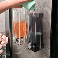 Wall Mounted Soap Dispenser with No Need for Drilling Installation Bathroom and Kitchen Storage Organizer Easy To Install