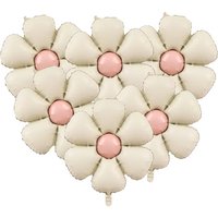 6pcs 50x40cm Matt Cream Pink Candy Daisy Balloon Aluminum Foil Balloon Birthday Party Wedding Decoration Globos