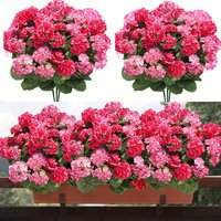 4Pcs Artificial Flowers Bouquet 36CM Fake Flower for Home Room Decor Garden Wedding Decoration Flower Basket Garland Accessories