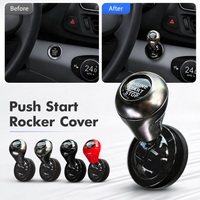 Universal Car One Touch Start Button Rocker Lever All Metal Push Start Switch Cover Retro Interior Decor Auto Gift Accessory
