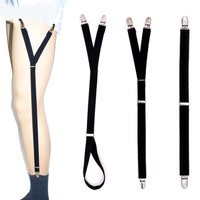 Shirt Anti-wrinkle Clip Y Shape Adjustable Uniform Locking Clamp Non-slip Garter Belt Metal Clip Versatile Design For All Gender