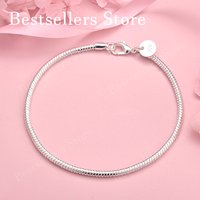 925 sterling silver 8-inch minimalist fine chain bracelet for women's parties, jewelry, fashion, wedding gifts, accessories