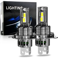 2Pcs H4 LED Powerful Car Headlight Bulbs 9003 HB2 High Low Beam 30000LM Super Bright Auto Lights Turbo Led Lamps 12V 6000K