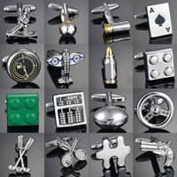 Classic French Shirt Cufflinks Quality Oval/Bullet/Horse/Pens Shaped Button Metal men's clothing accessories jewelry