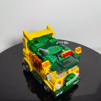 Crefative Classic Teenage Mutant Cartoon Ninja Turtles Car Building Blocks Toys for Adults Assembled Educational Gift
