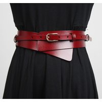 Femmes couche de tête peau de vache costume manteau large ceinture ins Style mode européenne américaine en cuir véritable taille joint pour femme