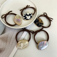 Anneau de cheveux à motif de billes d'acide acétique pour femmes, cordes de tête, élastique, boule de marbre, nouveau style de mode, vêtements de sauna, accessoires