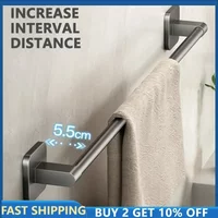 Bathroom Storage Rack Non Perforated Suction Cup Wall Mounted Towel Rack Bathroom Corner Shelf Horizontal Bar 30/40/50cm Rack