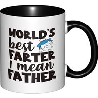 World's Best Father Birthday Gift for Dad From Daughter/Son Mugs With Black Handle Birthday Coffee Mugs Ceramic Tea Cups 11oz