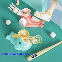 Children Outdoor Pitching Machine Baseball Catapult Automatic Ball Machine Toy Racket Parent-child interaction Fun Game Gifts