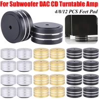 4/8/12 PCS Speaker Isolation Feet Pad Shock Absorbing Foot Pad Aluminum Alloy Audio Isolators for Subwoofer DAC CD Turntable Amp