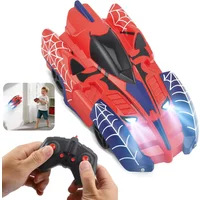 Spider Wall Climbing RC Car Zero Gravity Remote Control Racing Car with 360° Rotation LED Lights Dual Mode Toy for Kids Boys