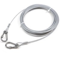 Steel Wire Dog Leash With Two Heads Anti-Bite Tie Out Cable For Large Pets Outdoor Double Steel Lead Durable Heavy Duty