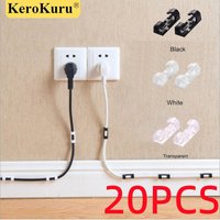 20/16/5 Stück Kabelklemmen, selbstklebender Kabel-Organizer, Kabelmanagementsystem, Kabelhalter für Kabelmanagement, Schreibtisch, Auto, Büro, Zuhause