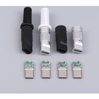 2/5Pcs USB 3,1 24Pin Typ-C Stecker 5 Solder Gelenke Mit CC Solder Pad Für Handy schnelle Lade C Zu C Reparatur DIY Daten Stecker
