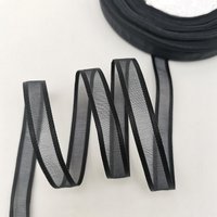 (50 Yards/Rolle) 3/8'' (10 mm) schwarze Organzabänder Großhandel Geschenkverpackung Dekoration handgefertigtes DIY-Band