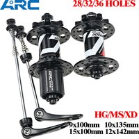 AliExpress ARC Bearing Hub 6 Pawls 28 32 36 Holes QR THRU Axle MTB Mountain Bike Hub Front & Rear 10x135 12x142 9x100 15x100 For HG MS XD