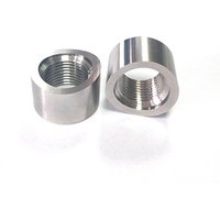 1PCS Stainless Steel O2 Oxygen Sensor Curve Notched Base Nut Bung M18x1.5 Adapter