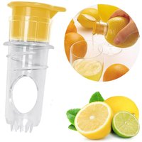 Manual Lemon Juicer Portable Manual Fruit Juicer Squeezer Built-In Filter Manual Juices Reamer Spinning Juice Kitchen Tools