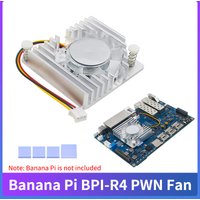 Banana Pi BPI-R4 Cooling Fan Aluminum Alloy Heatsink Radiator Active Passive Cooler for BPI-R4 Board
