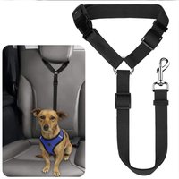 2-in-1 Pet Car Seat Belt & Nylon Lead Leash Adjustable Backseat Safety Belt for Small Medium Large Dogs Cats Harness Collar